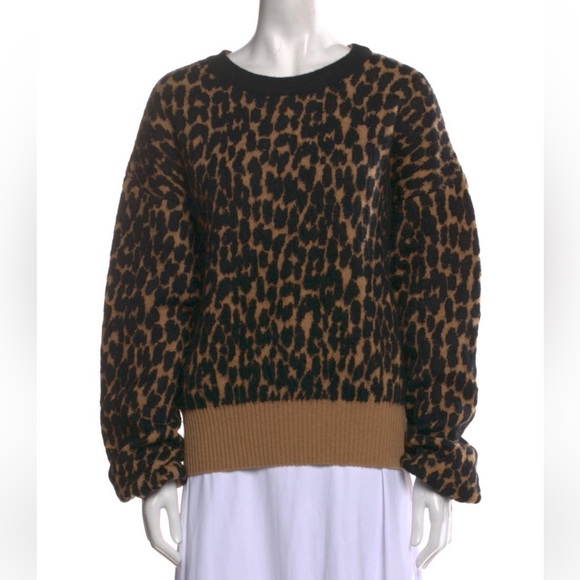 SOLD Petar Petrov lambs wool animal print sweater - Picture 1 of 6